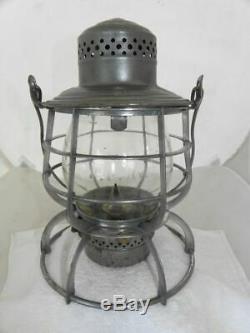 NORTHERN PACIFIC RAILROAD LANTERN Clear Etched NPRy Lantern Globe