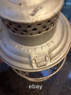 NOS Antique Dressel Arlington AT & SFRY RAIL Lantern with Red Globe Adlake 400