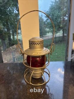 NOS Antique Dressel Arlington AT & SFRY RAIL Lantern with Red Globe Adlake 400