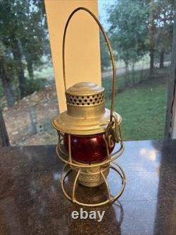NOS Antique Dressel Arlington AT & SFRY RAIL Lantern with Red Globe Adlake 400