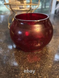 NOS Antique Dressel Arlington AT & SFRY RAIL Lantern with Red Globe Adlake 400