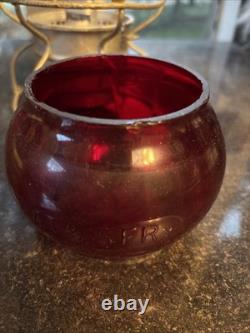 NOS Antique Dressel Arlington AT & SFRY RAIL Lantern with Red Globe Adlake 400