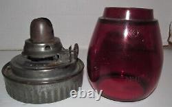 NYNH&HRR New Haven Railroad Dietz Vesta Lantern w Etched Red Globe NHRR