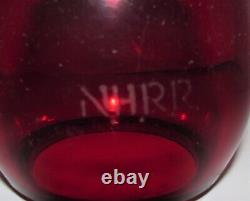 NYNH&HRR New Haven Railroad Dietz Vesta Lantern w Etched Red Globe NHRR