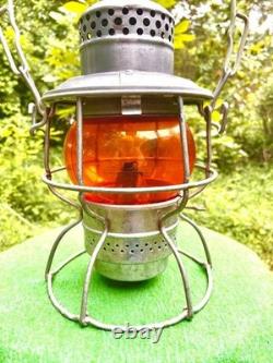 Near Mint Indianapolis Union Railway Amber Globe Railroad Lantern