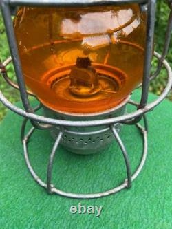 Near Mint Indianapolis Union Railway Amber Globe Railroad Lantern