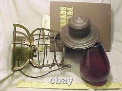 Nevada. T & G Rr Lantern. Tonopah & Goldfield Railroad. Tall Frame Red Globe