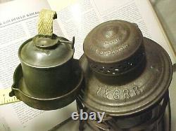 Nevada. T & G Rr Lantern. Tonopah & Goldfield Railroad. Tall Frame Red Globe