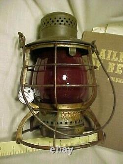 Nevada. T & G Rr Lantern. Tonopah & Goldfield Railroad. Tall Frame Red Globe