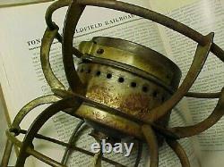 Nevada. T & G Rr Lantern. Tonopah & Goldfield Railroad. Tall Frame Red Globe