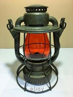 New York Central Amber Cast Railroad Lantern Detroit Chicago Buffalo Nyc Rr Prr