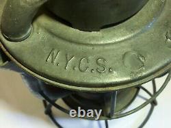 New York Central Amber Cast Railroad Lantern Detroit Chicago Buffalo Nyc Rr Prr