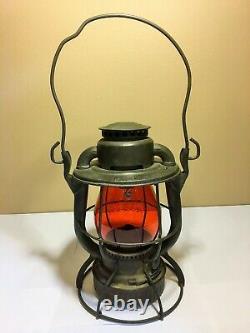 New York Central Amber Cast Railroad Lantern Detroit Chicago Buffalo Nyc Rr Prr