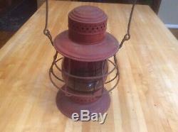 New York Central Dietz No. 6 Antique Railroad Lantern Red Globe