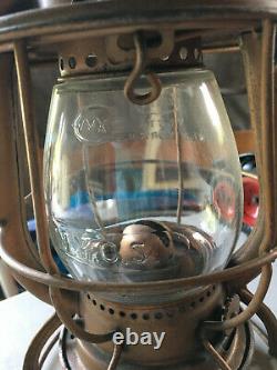 New York Central Dietz Vesta Railroad Lantern Clear Globe etched NYCS