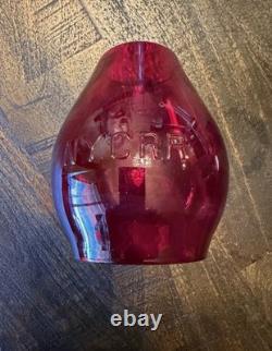 New York Central Railroad Police Barricade Lantern Red Cast Nycrr Globe