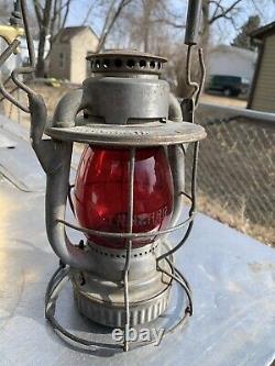 New York New Haven & Hartford Railroad Lantern Withred etched globe NYNH&H