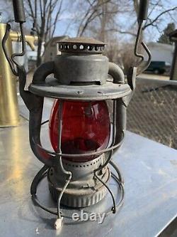 New York New Haven & Hartford Railroad Lantern Withred etched globe NYNH&H