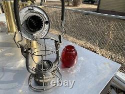 New York New Haven & Hartford Railroad Lantern Withred etched globe NYNH&H