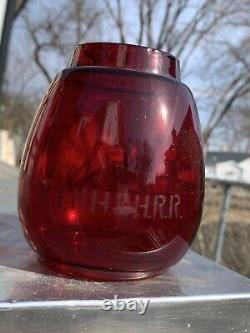 New York New Haven & Hartford Railroad Lantern Withred etched globe NYNH&H