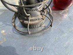 New York New Haven & Hartford Railroad Lantern Withred etched globe NYNH&H