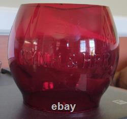 New York, New Haven and Hartford Railroad Embossed Red lantern Globe CMX