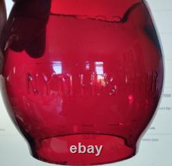 New York, New Haven and Hartford Railroad Embossed Red lantern Globe CMX