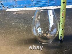 Nice Vintage Frisco Safety First Embossed Railroad Lantern Tall Glass Globe