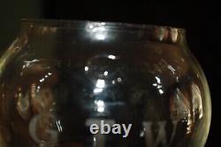 Nice Weighted Grand Trunk Western Railroad Lantern With Clear Etched Gtw Globe