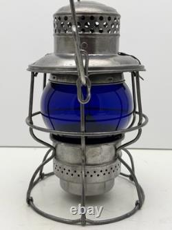 Nickel Plate Road NKP Adlake Kero Railroad Lantern Cobalt Blue Globe