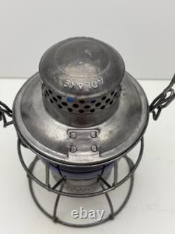 Nickel Plate Road NKP Adlake Kero Railroad Lantern Cobalt Blue Globe