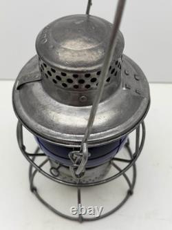 Nickel Plate Road NKP Adlake Kero Railroad Lantern Cobalt Blue Globe