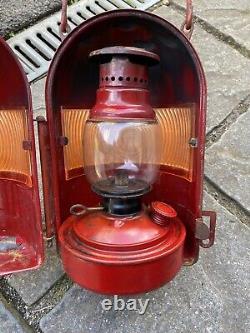 Nicoln Vintage Paraffin Road/Railway Warning Lamp/Lantern Extremely Rare