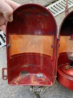 Nicoln Vintage Paraffin Road/Railway Warning Lamp/Lantern Extremely Rare