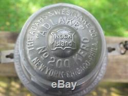 No. 200 Kero Rock Island Adlake Adams & Westlake Co railroad lantern