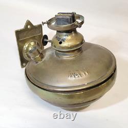 Norfolk & Western Railroad Oil Lamp Sconce Font Tank, Burner by Adams & Westlake
