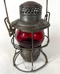 Norfolk Western Railway Antique Adlake Red Embossed Railroad Lantern Lamp NRWRY