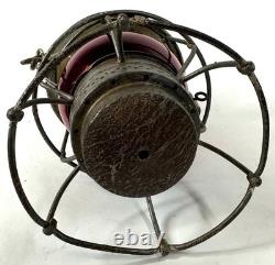 Norfolk Western Railway Antique Adlake Red Embossed Railroad Lantern Lamp NRWRY