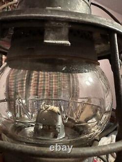 Norfolk & Western Railway Railroad Lantern with Clear Cast Globe