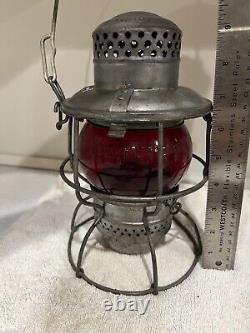 Northern Pacific Adlake KERO Red Railroad Lantern NP RY Short Vintage