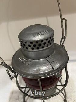 Northern Pacific Adlake KERO Red Railroad Lantern NP RY Short Vintage