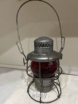 Northern Pacific Adlake KERO Red Railroad Lantern NP RY Short Vintage