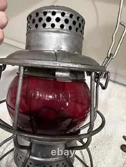 Northern Pacific Adlake KERO Red Railroad Lantern NP RY Short Vintage