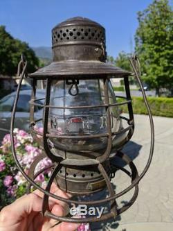 Northern Pacific R. R Signal Railroad Lantern Matching Cast Heavy Strike Eb Globe