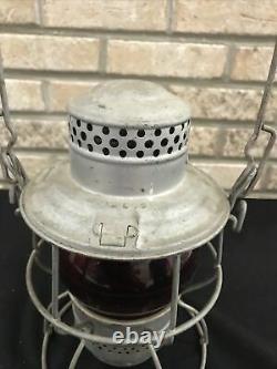 Nycs Railroad Lantern Adams Westlake Adlake Kero Etched Red Globe 1937 New York