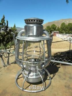 OREGON SHORT LINE RAILROAD LANTERN Clear Etched OSL Vesta Globe