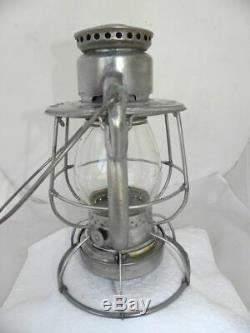 OREGON SHORT LINE RAILROAD LANTERN Clear Etched OSL Vesta Globe