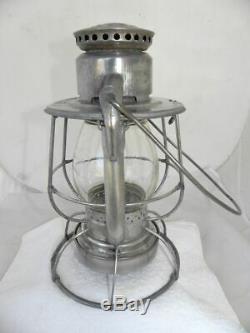 OREGON SHORT LINE RAILROAD LANTERN Clear Etched OSL Vesta Globe