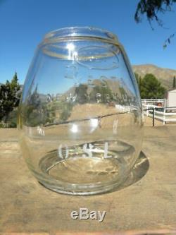 OREGON SHORT LINE RAILROAD LANTERN Clear Etched OSL Vesta Globe