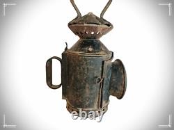 Old 14 Antique Train Railway Light Big Size Iron Lamp/Lantern Collectible India